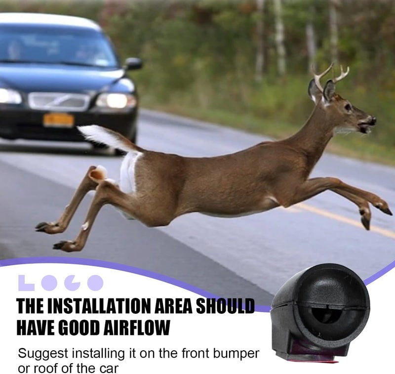 Sandfren Car Deer Warning Whistles Device, 2PCS Waterproof Vehicle Horn Sensor Repellent with Adhesive Tapes, Automotive Exterior Animal Alert Accessories, Universal for SUVs Trucks Motorcycles - Image 4